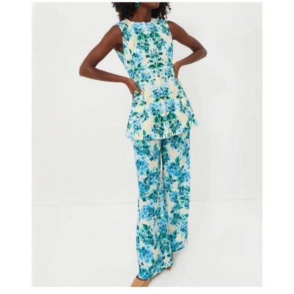 TUCKERNUCK Water's Edge Hydrangea Rhoda Tunic Top Size 10 Yellow Blue NEW Garden - Picture 14 of 14